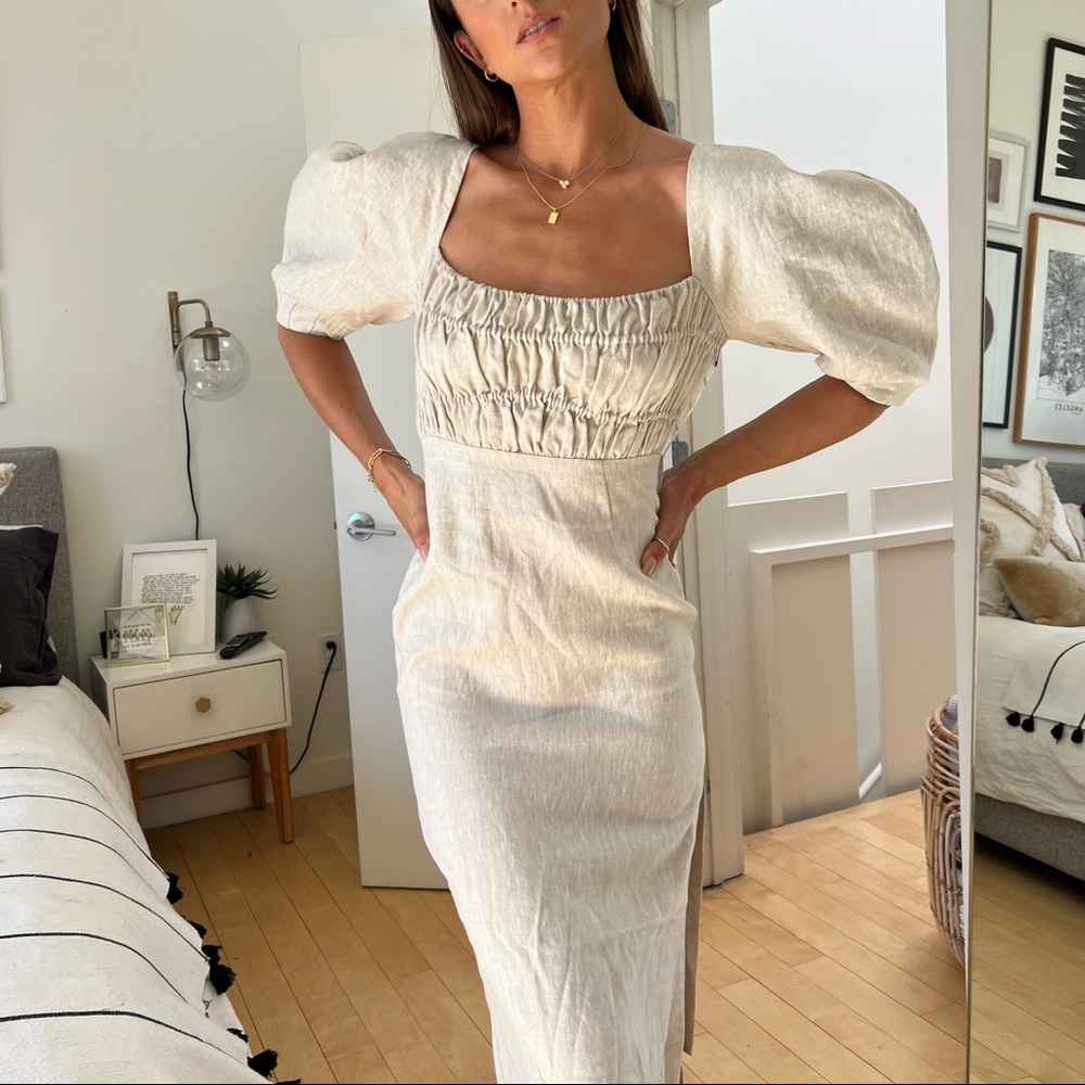 Song of Style Linen Midi Dress